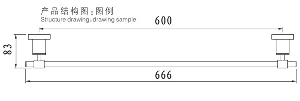 HF-20202-24单毛巾杆结构图