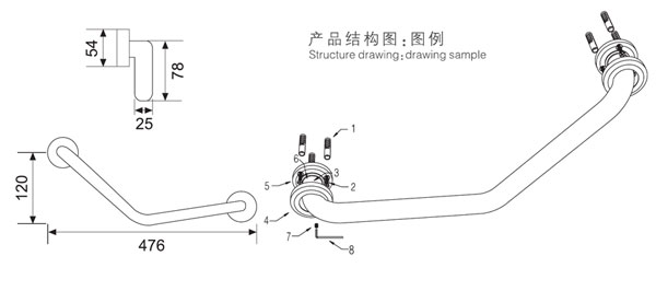 HF-2805-18曲扶手结构图