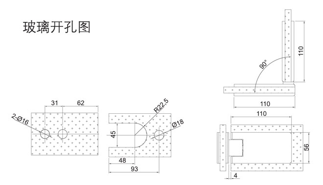非凡娱乐-电子娱乐平台游戏-非凡娱乐官网-pgffHF-2331-90° 玻璃门合页开孔图